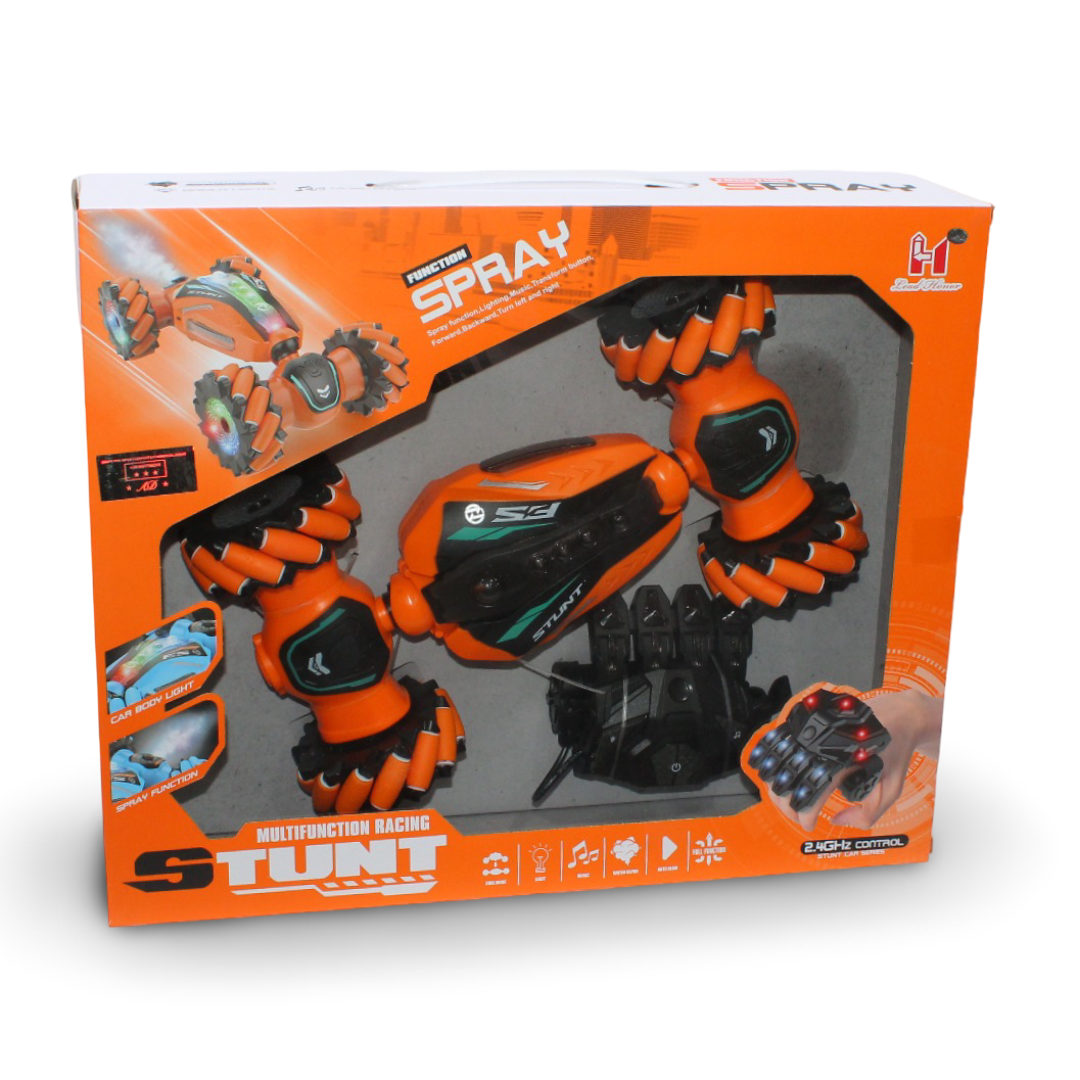 Negi Stunt Racing RC Car with Spray Effect – Orange