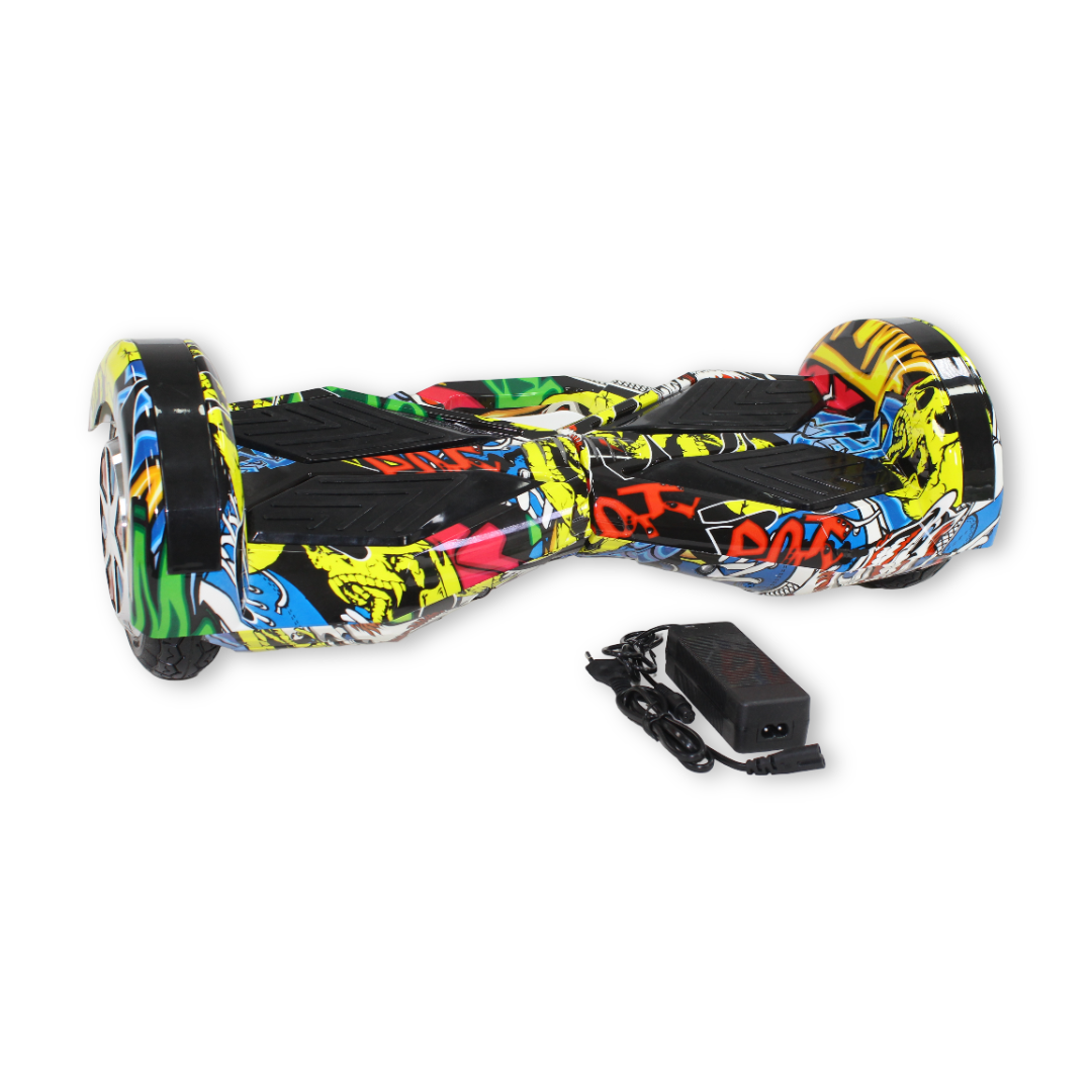Skulls Hoverboard 8-Inch – Yellow & Multicolor