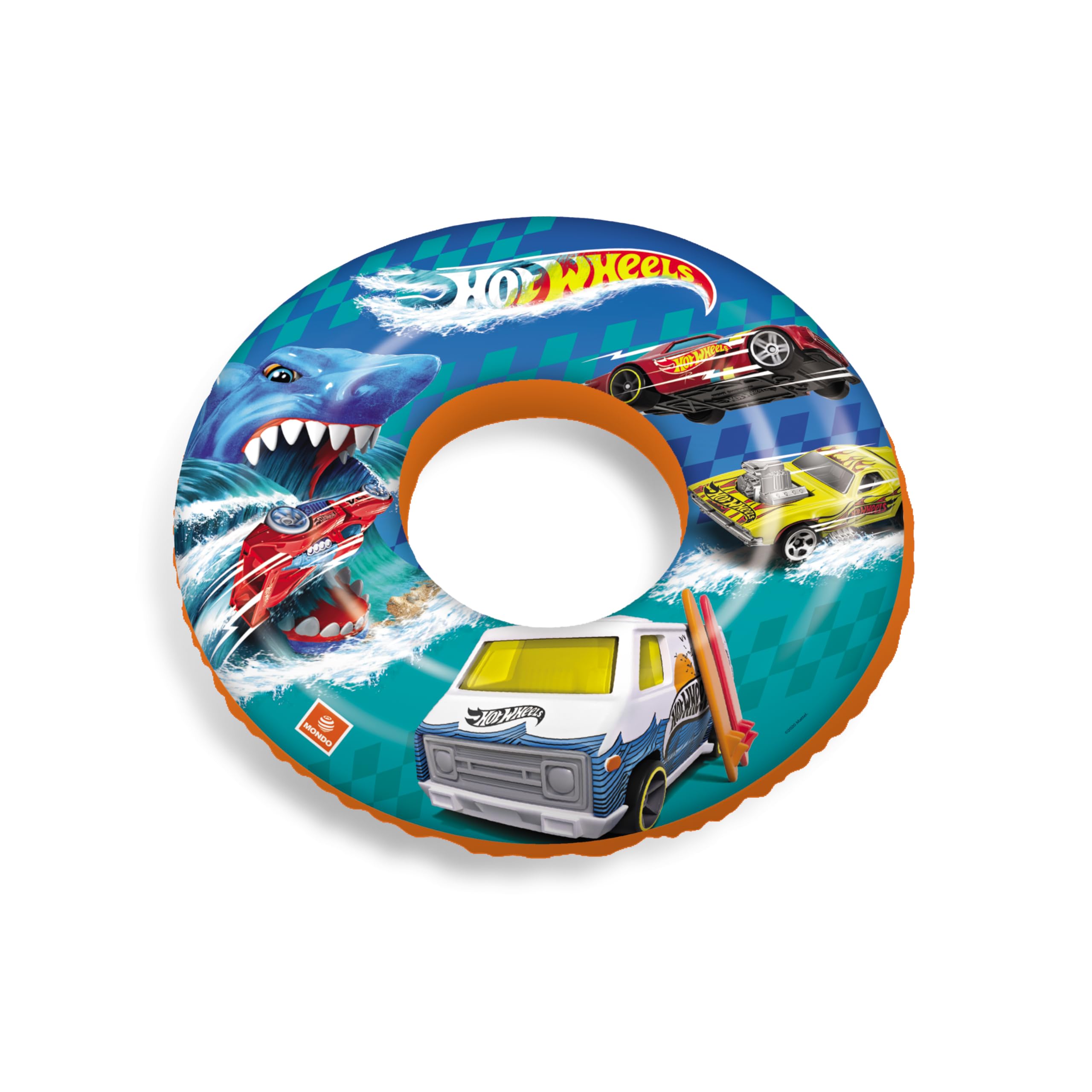 Hot Wheels Inflatable Swim Ring Float | عوامة سباحة قابلة للنفخ بتصميم هوت ويلز