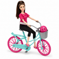 Fashion Doll with Bicycle & Helmet Playset | دمية أزياء مع دراجة هوائية وخوذة – مجموعة لعب