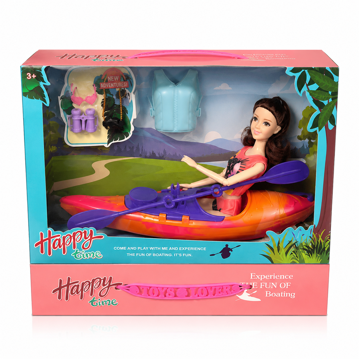 Adventure Kayak Doll Playset with Accessories | مجموعة دمية مغامرات الكاياك مع الإكسسوارات