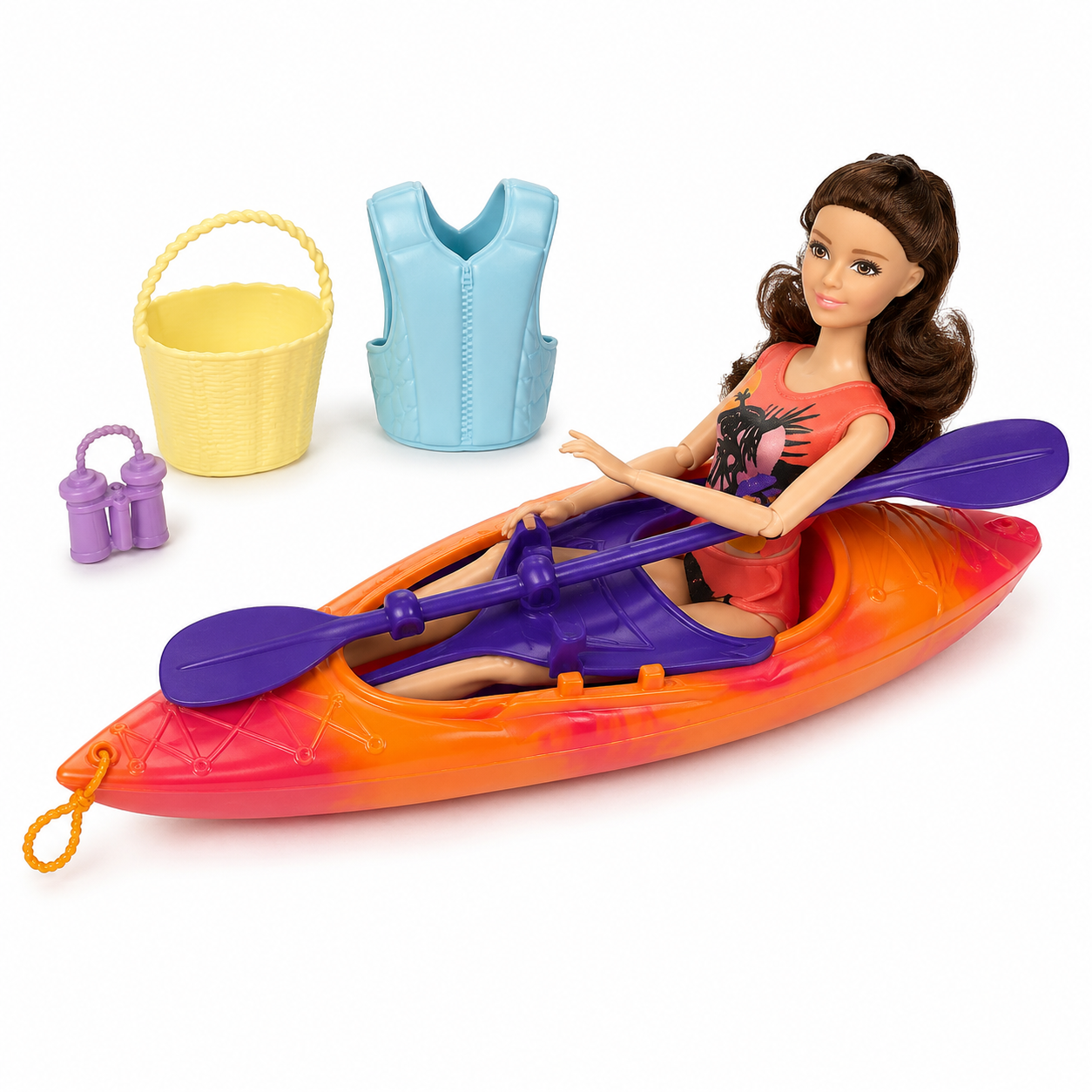 Adventure Kayak Doll Playset with Accessories | مجموعة دمية مغامرات الكاياك مع الإكسسوارات