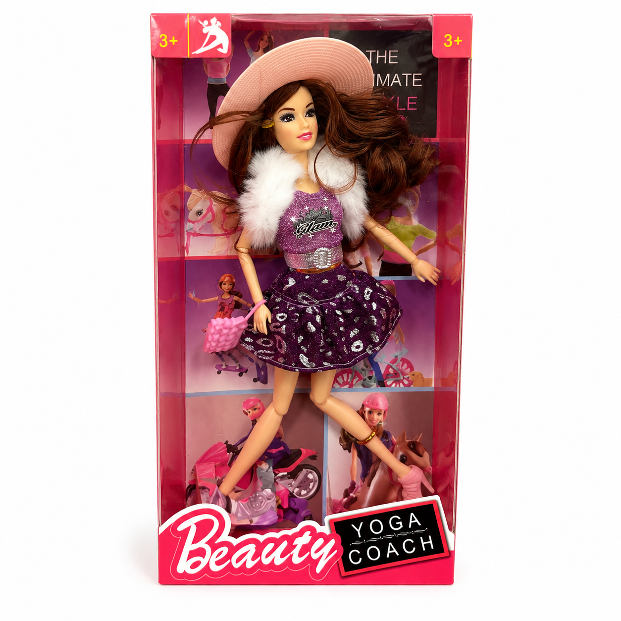 Fashion Beauty Doll with Hat, Handbag & Stylish Outfit | دمية أزياء أنيقة مع قبعة وحقيبة يد