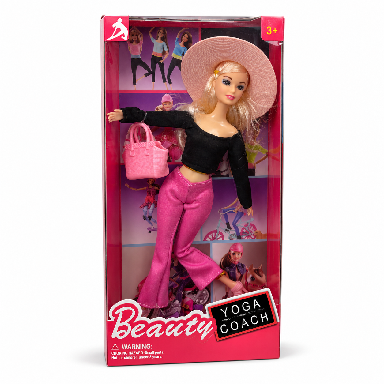 Fashion Doll with Handbag & Wide-Brim Hat | دمية أزياء عصرية مع حقيبة يد وقبعة أنيقة