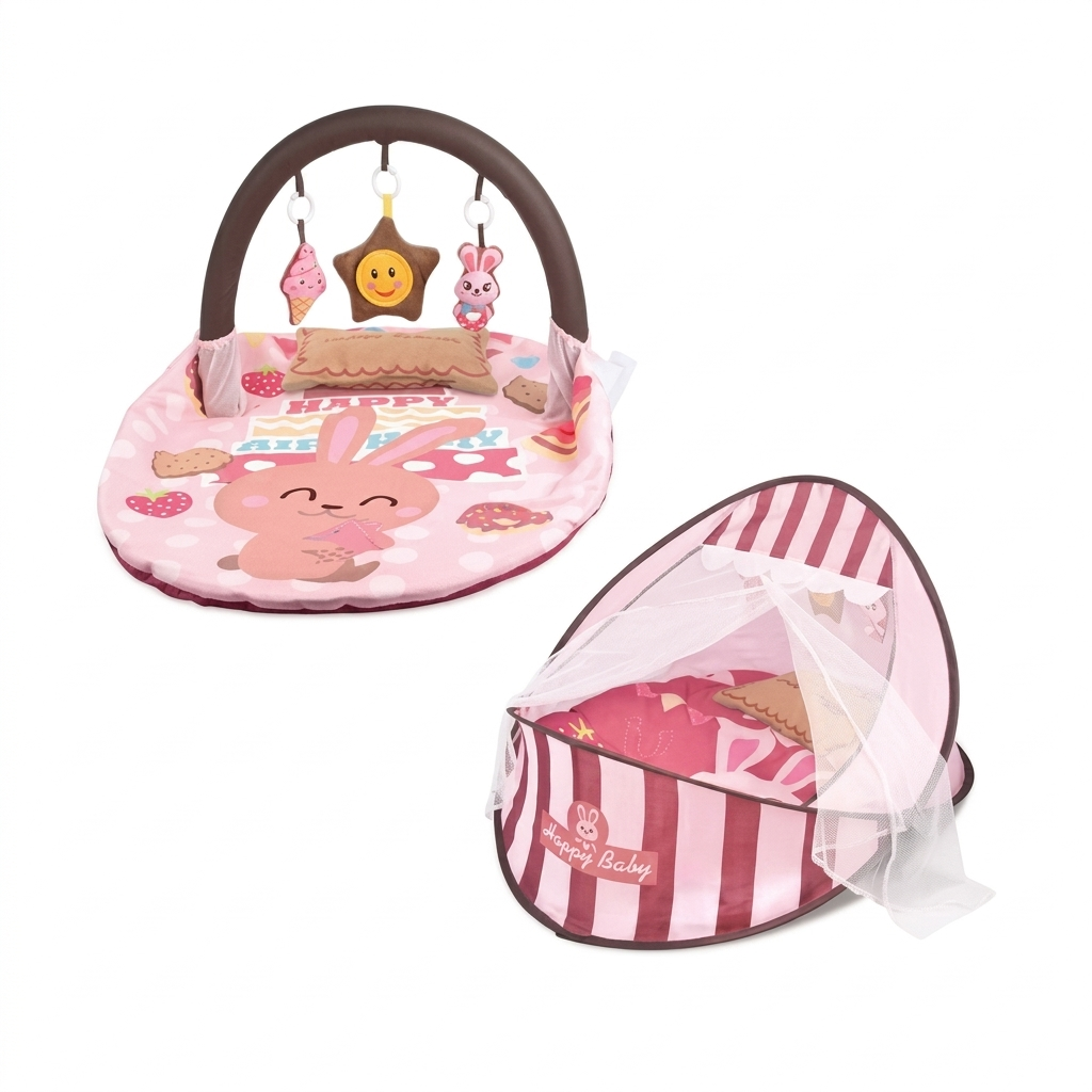 2-in-1 Baby Play Mat & nest| سجادة لعب وخيمة للأطفال 2 في 1