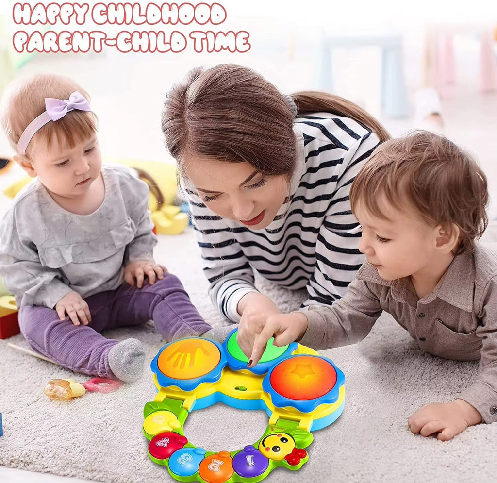 2-in-1 Baby Musical Piano & Drum Toy -لعبة بيانو وطبلة موسيقية للأطفال 2 في 1