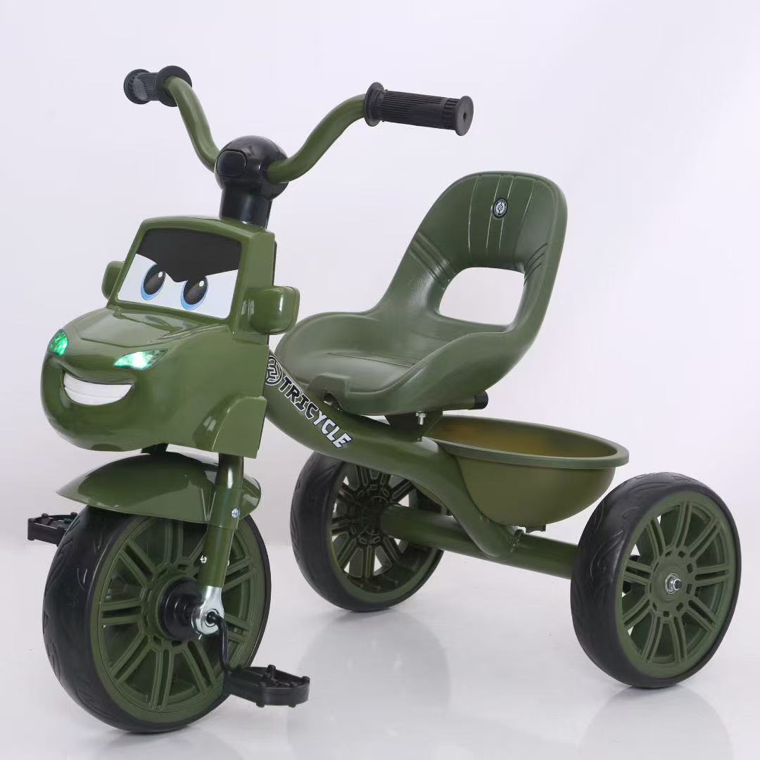 Kids Cartoon Tricycle with Storage Basket | دراجة ثلاثية للأطفال بتصميم كرتوني مع سلة تخزين