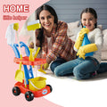 Kids Cleaning Trolley Play Set | Pretend Housekeeping Toy with Mop, Broom, Bucket & Cleaning Accessories | عربة أدوات تنظيف للأطفال | طقم لعب تنظيف منزلي مع ممسحة، مكنسة، دلو وإكسسوارات تنظيف