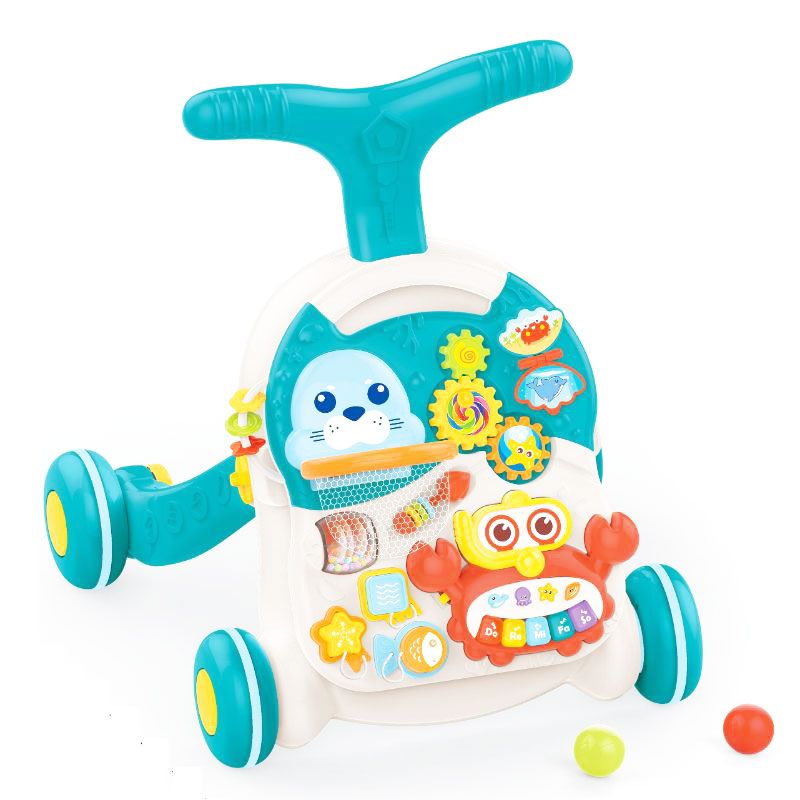2 in 1 First Steps Baby Walker Sounds and Lights | مشاية أطفال 2 في 1 مع أصوات وأضواء من First Steps