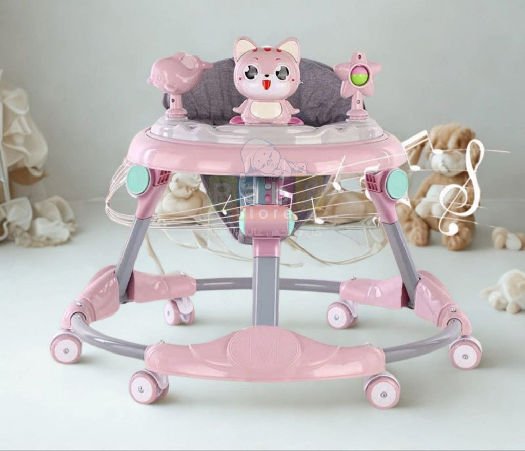مشاية أطفال دائري معدن شكل قطة | baby Walker cat shape