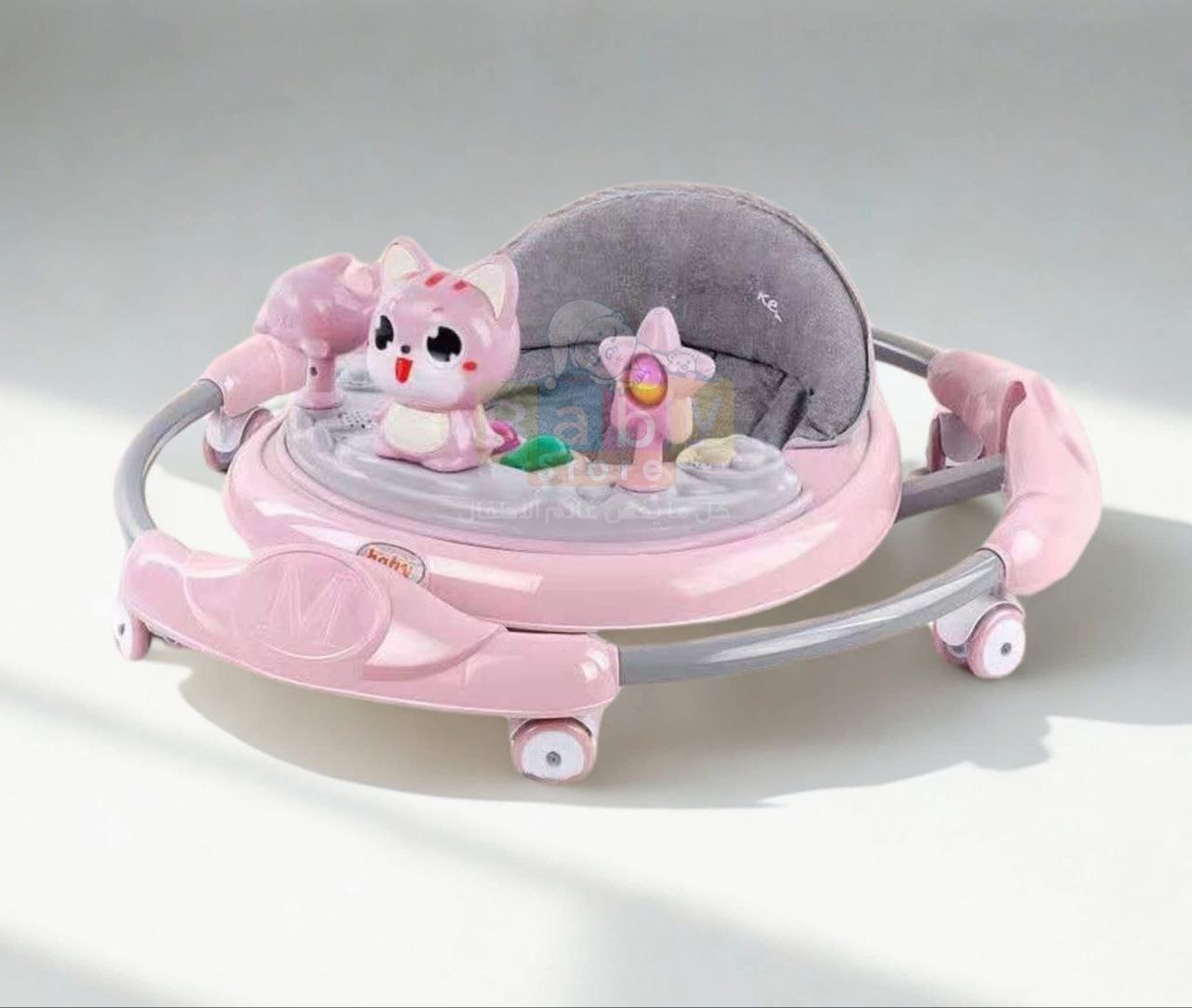 مشاية أطفال دائري معدن شكل قطة | baby Walker cat shape